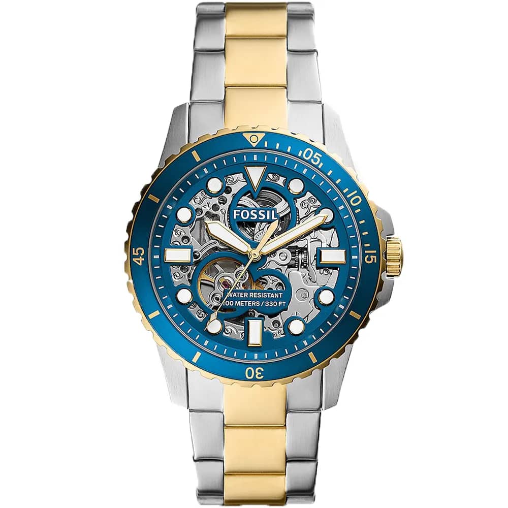 Fossil Men’s Automatic Stainless Steel Blue Dial 42mm Watch ME3191