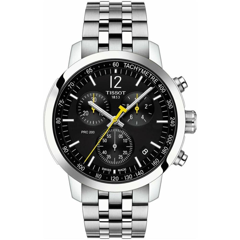 TISSOT Men’s Quartz Swiss Made Stainless Steel Black Dial 43mm Watch T114.417.11.057.00