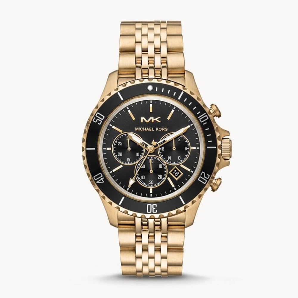 Michael Kors Men’s Chronograph Stainless Steel Black Dial 44mm Watch MK8726