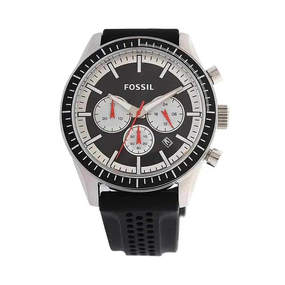 Fossil Men’s Quartz Brown Leather Strap Blue Dial 50mm Watch FS5829