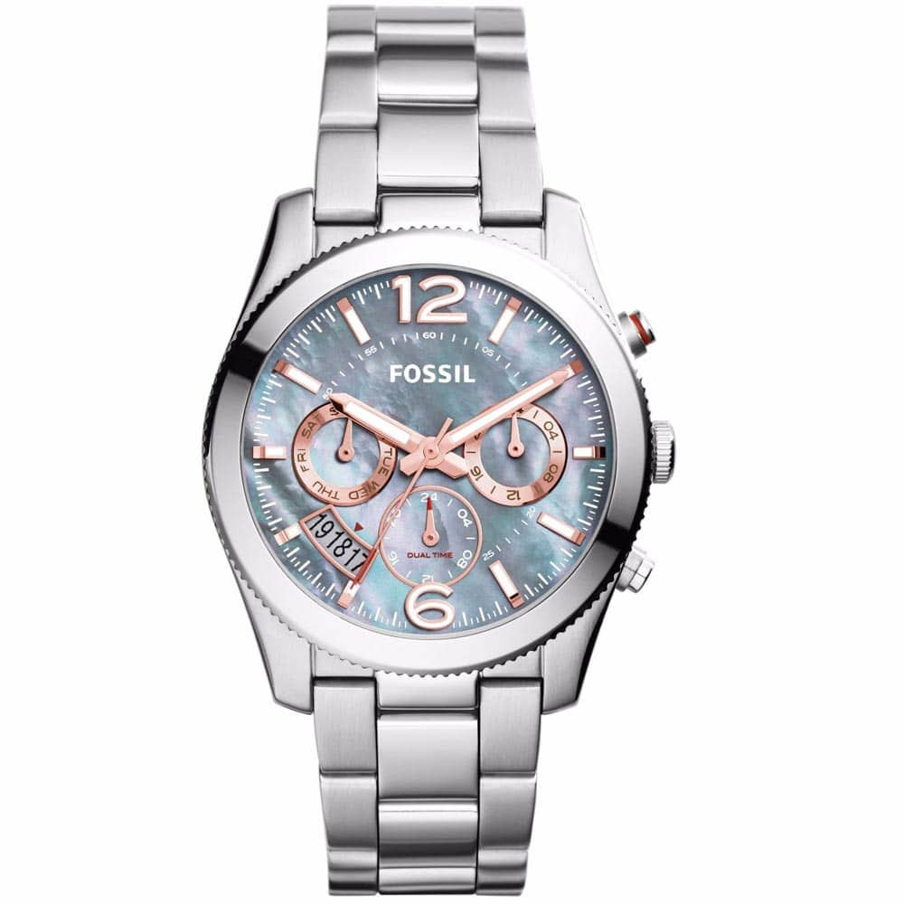Fossil Women’s Quartz Stainless Steel Grey Mother of Pearl Dial 40mm Watch ES3880