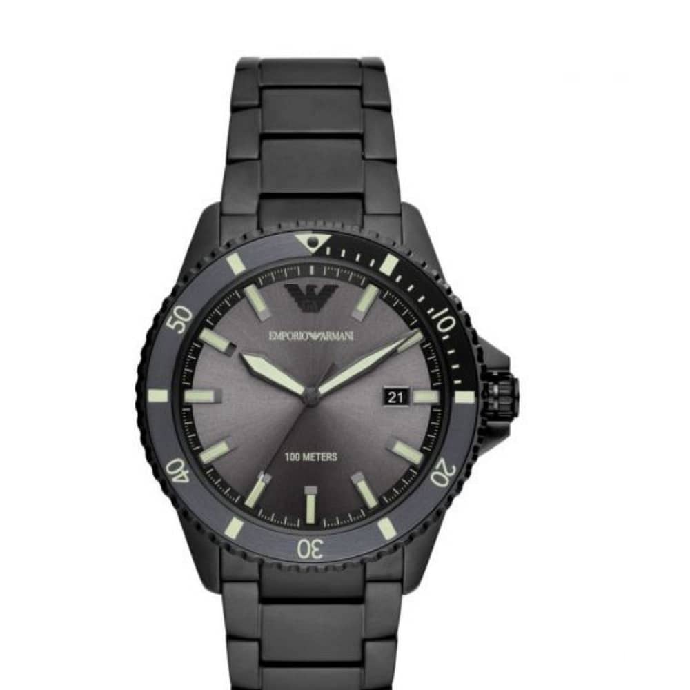 Emporio Armani Men’s Quartz Stainless Steel Grey Dial 42mm Watch AR11398