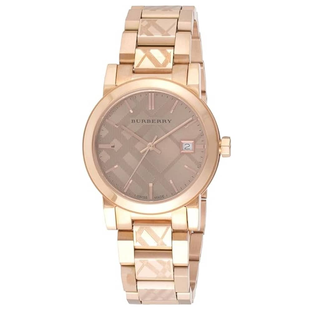Burberry Ladies Swiss Made Stainless Steel Rose Gold 34mm Watch BU9146