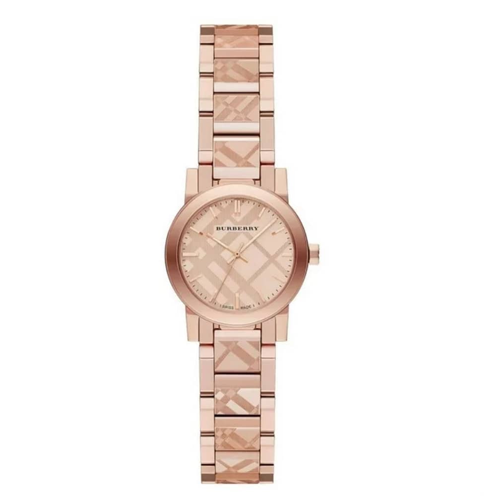 Burberry Women’s Swiss Made Stainless Steel Rose Gold Dial 26mm Watch BU9235