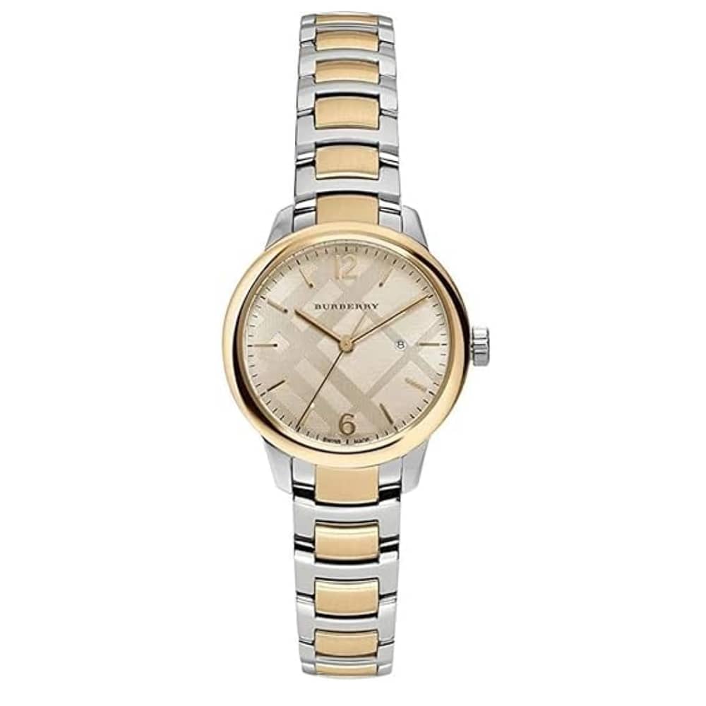 Burberry Women’s Two-Tone Stainless Steel Gold Dial 32mm Watch BU10118