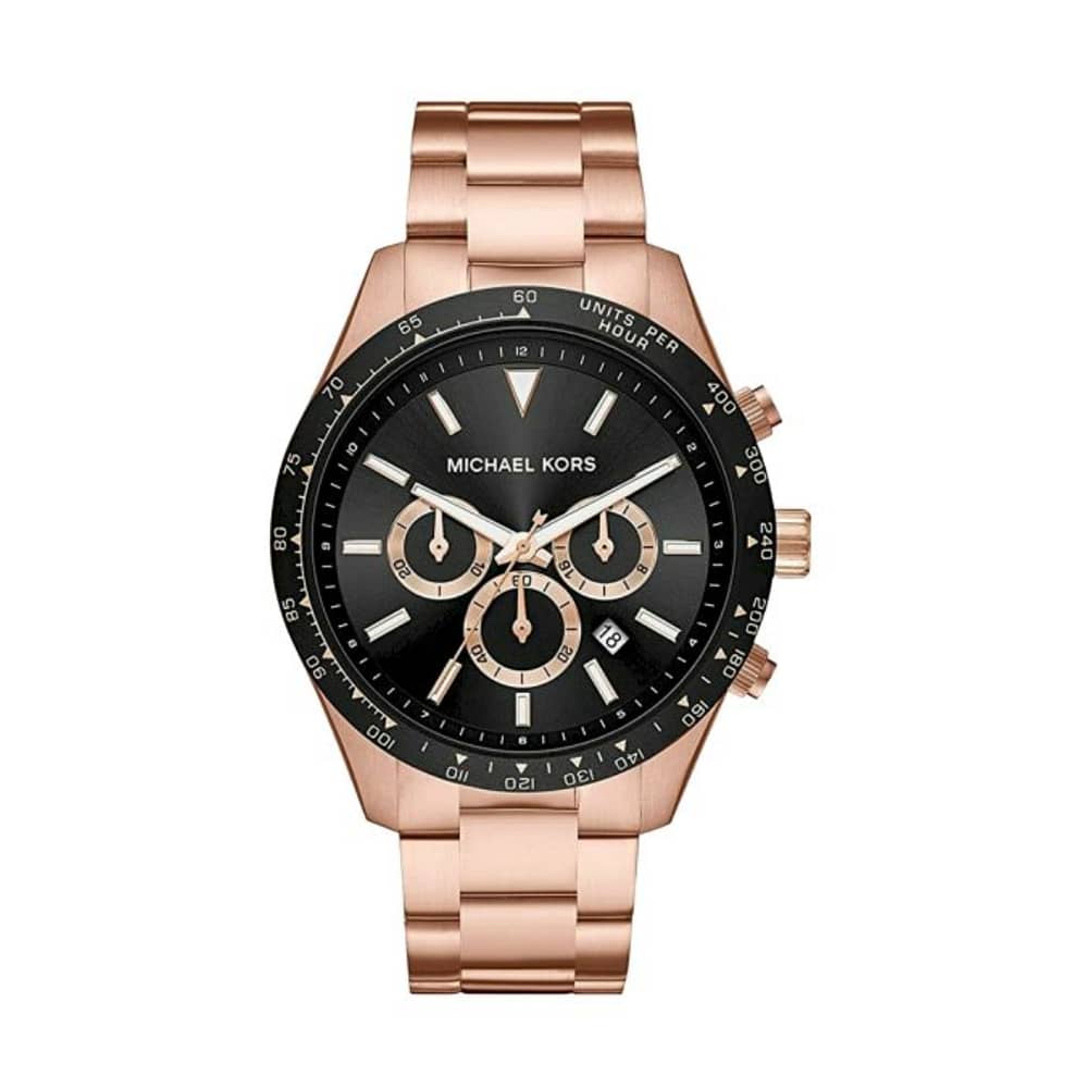 Michael Kors Men’s Quartz Stainless Steel Black Dial 45mm Watch MK8824