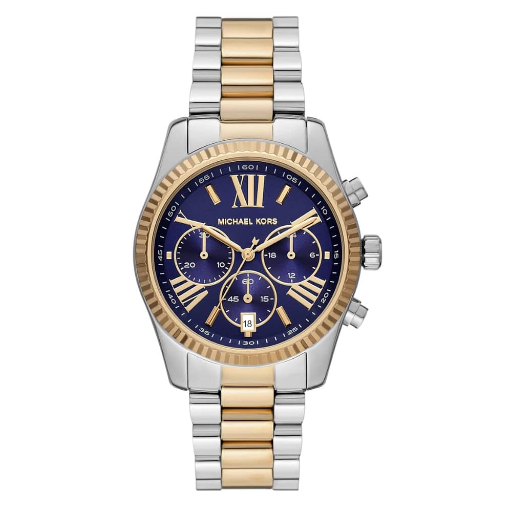 Michael Kors Women’s Quartz Two-tone Stainless Steel Blue Dial 38mm Watch MK7218