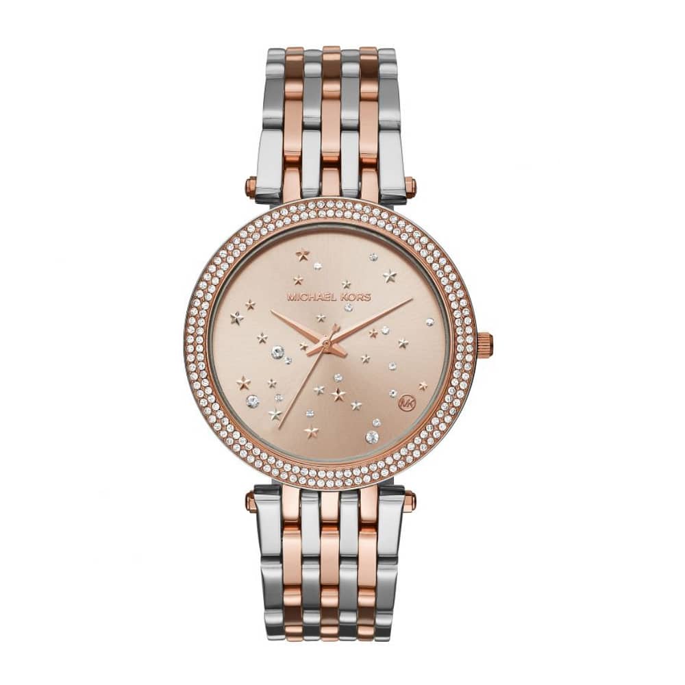 Michael Kors Women’s Quartz Two-tone Stainless Steel Rose Gold Dial 39mm Watch MK3726