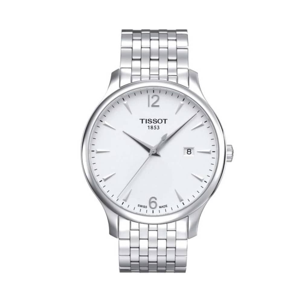 TISSOT Men’s Quartz Swiss Made Stainless Steel White Dial 42mm Watch T063.610.11.037.00