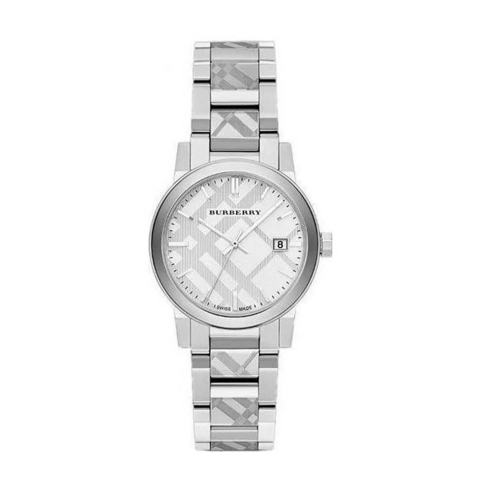 Burberry Women’s Stainless Steel Swiss Made Silver Dial 34mm Watch BU9144