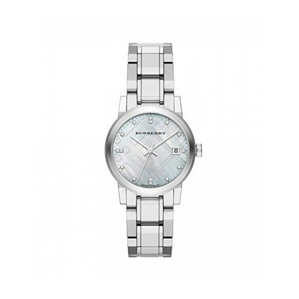 Burberry Women’s Swiss Made Quartz Stainless Steel Silver Dial 34mm Watch BU9125