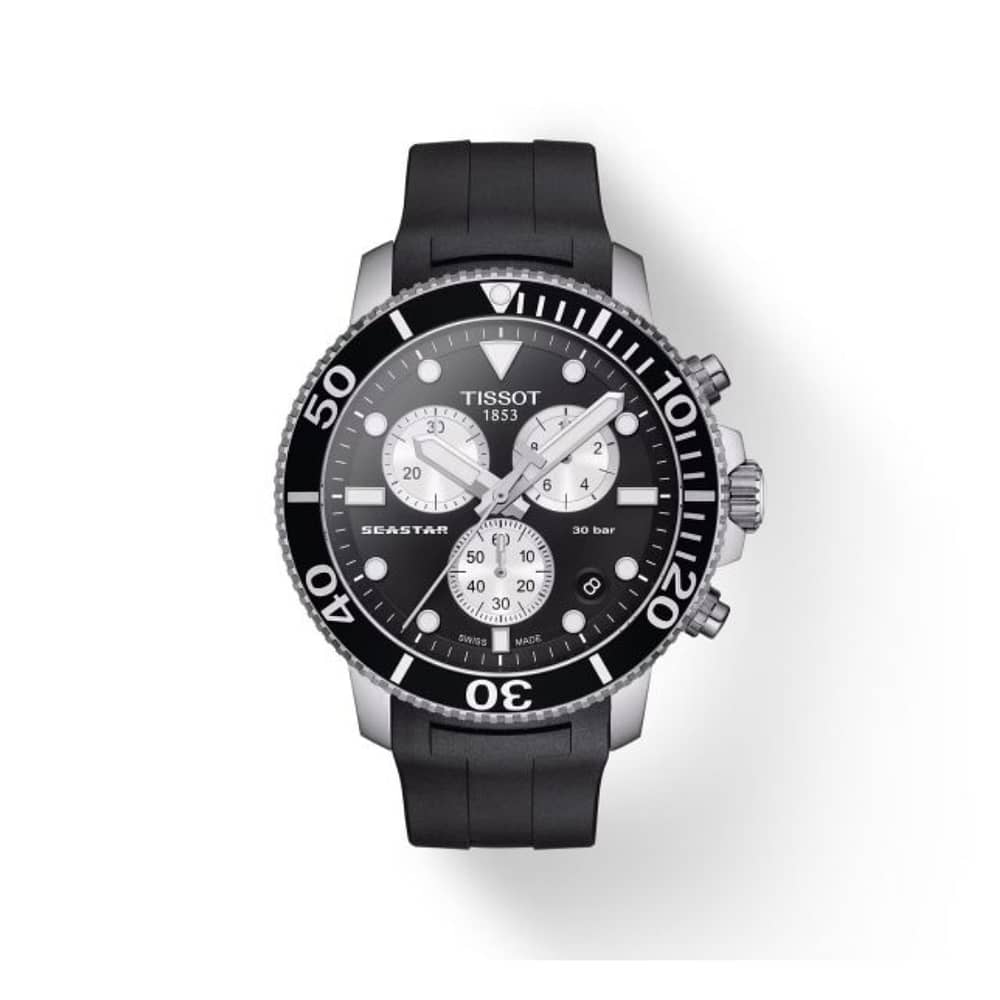 TISSOT Men’s Quartz Black Silicone Strap Black Dial 45mm Watch T120.417.17.051.00