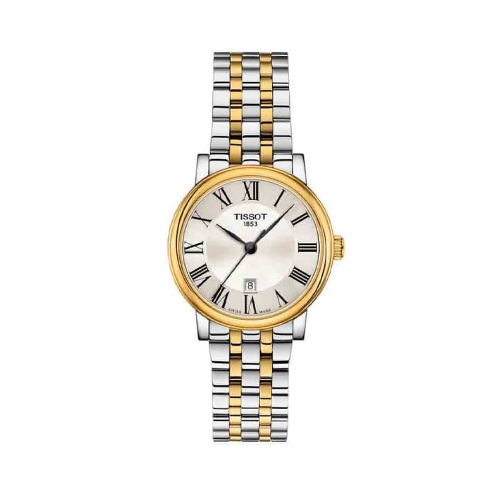Tissot Women’s Quartz Swiss Made Two-tone Stainless Steel Silver Dial 30mm Watch T122.210.22.033.00