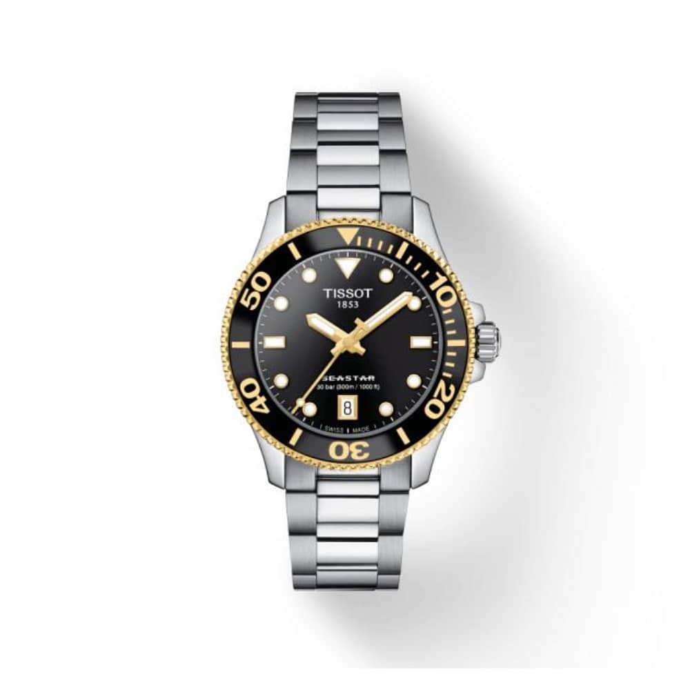 Tissot Women’s Swiss Made Quartz Silver Stainless Steel Black Dial 36mm Watch T120.210.21.051.00