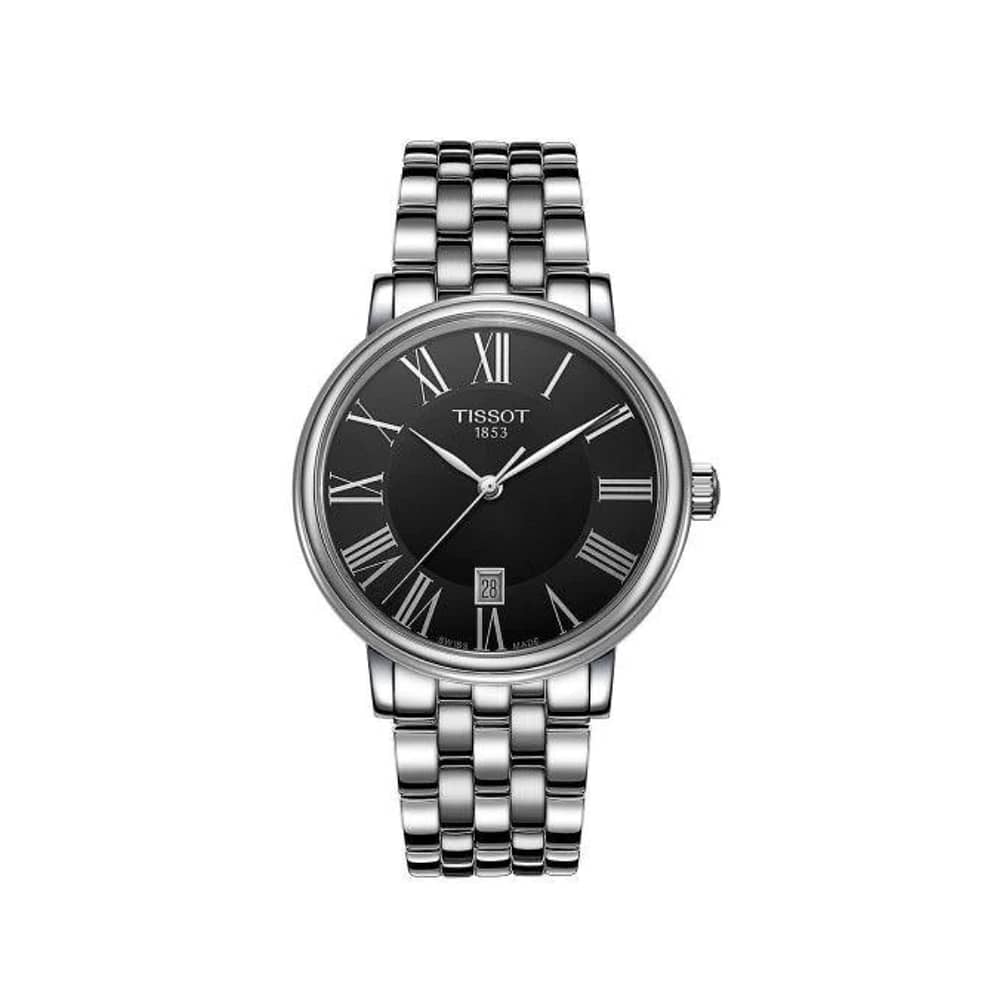 TISSOT Men’s Quartz Swiss Made Silver Stainless Steel Black Dial 40mm Watch T122.410.11.053.00