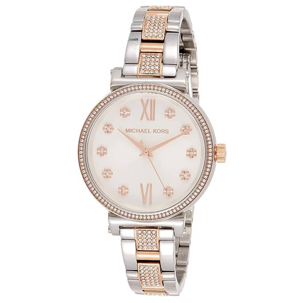 Michael Kors Women’s Quartz Stainless Steel Silver Dial 36mm Watch MK3880