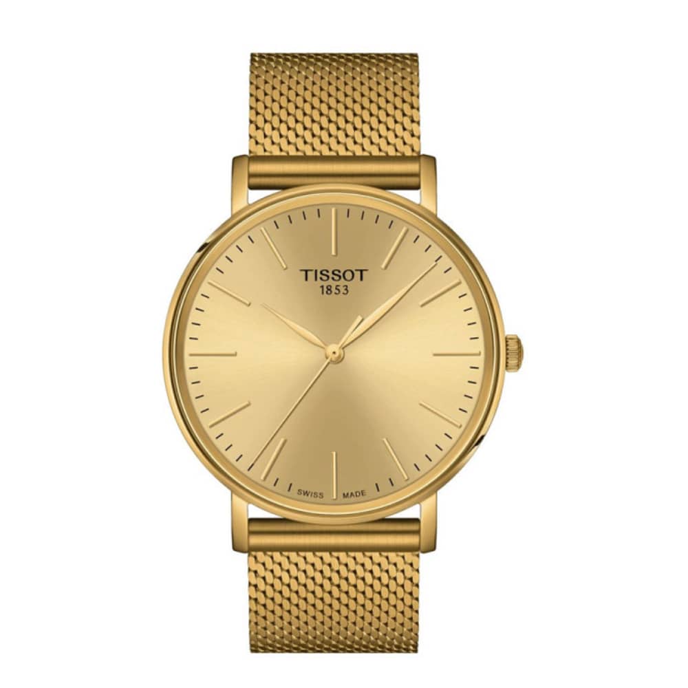 TISSOT Men’s Quartz Swiss-Made Gold Stainless Steel Gold Dial 40mm Watch T143.410.33.021.00