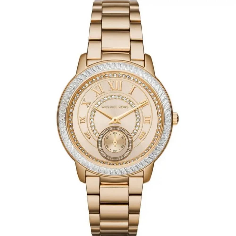 Michael Kors Women’s Quartz Stainless Steel Champagne Crystal Dial 40mm Watch MK6287