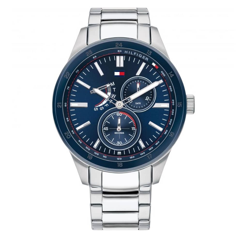 Tommy Hilfiger Men’s Analogue Quartz Stainless Steel Blue Dial 44mm Watch 1791640