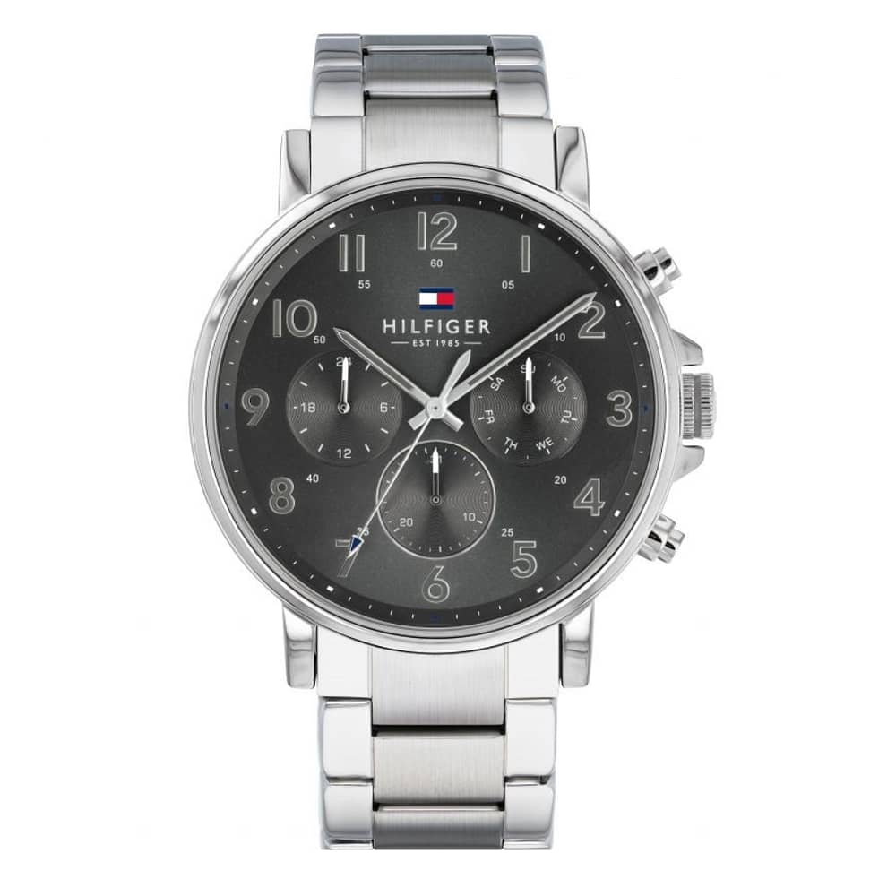 Tommy Hilfiger Men’s Chronograph Quartz Stainless Steel Grey Dial 46mm Watch 1710382