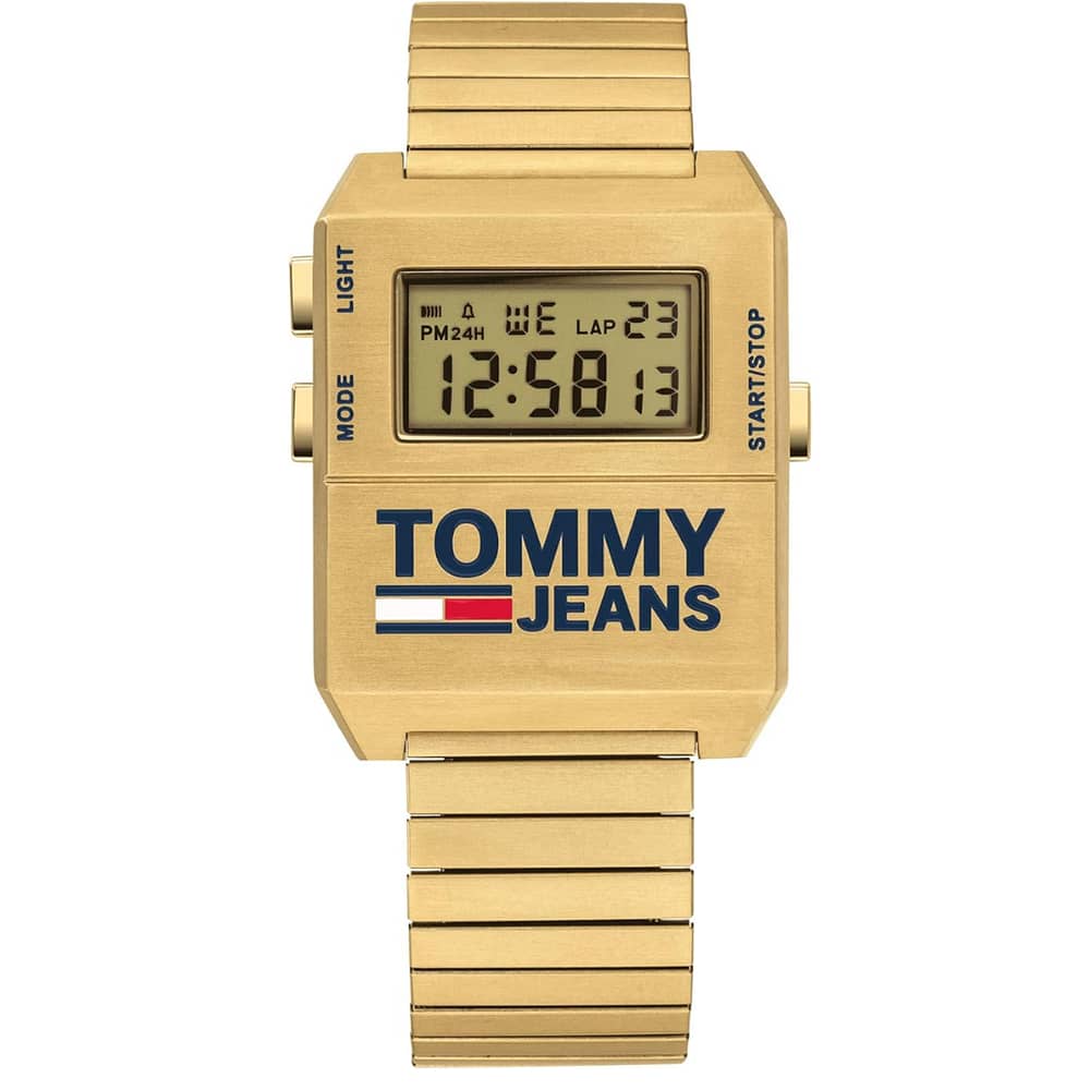 Tommy Hilfiger Men’s Digital Stainless Steel Yellow Dial 32mm Watch 1791670
