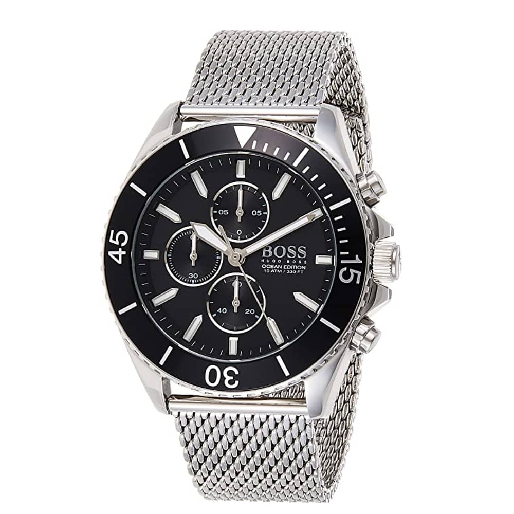 Hugo Boss Men’s Chronograph Quartz Stainless Steel Black Dial 48mm Watch 1513701