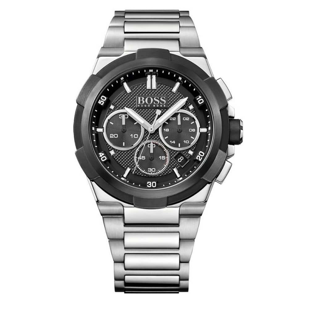 Hugo Boss Men’s Quartz Stainless Steel Black Dial 46mm Watch 1513359