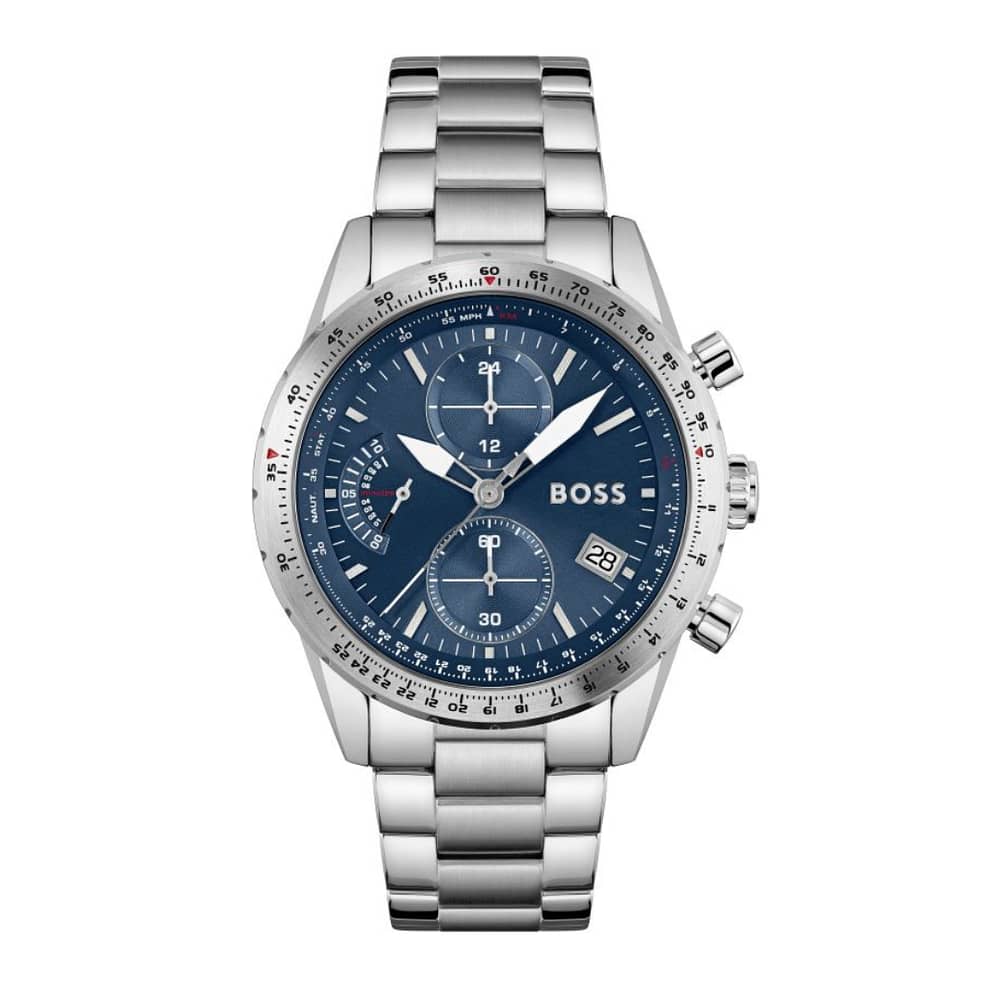 Hugo Boss Men’s Quartz Stainless Steel Blue Dial 44mm Watch 1513850