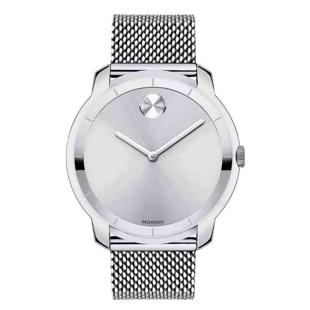 Movado Men’s Quartz Swiss Made Silver Stainless Steel Silver Dial 44mm Watch 3600260
