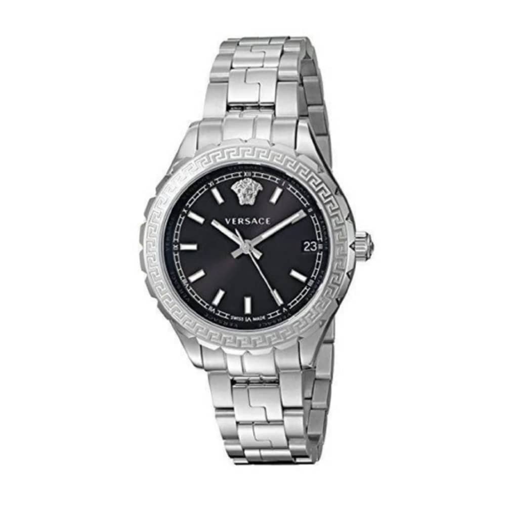 Versace Women’s Quartz Swiss Made Silver Stainless Steel Black Dial 35mm Watch V12020015