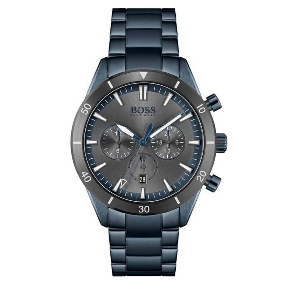 Hugo Boss Men’s Quartz Stainless Steel Grey Dial 44mm Watch 1513865