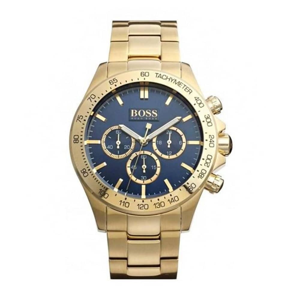 Hugo Boss Men’s Chronograph Quartz Stainless Steel Blue Dial 44mm Watch 1513340