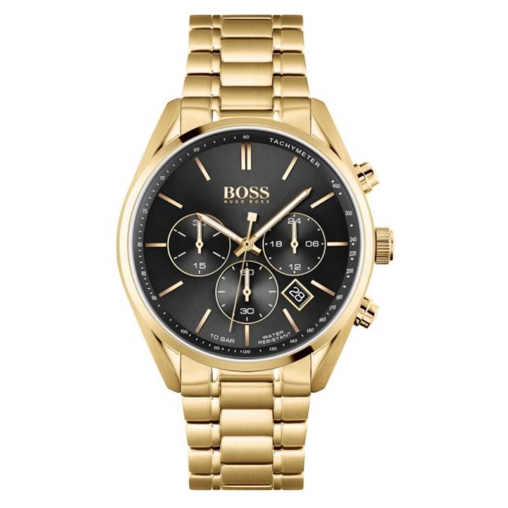 Hugo Boss Men’s Chronograph Stainless Steel Black Dial 44mm Watch 1513848