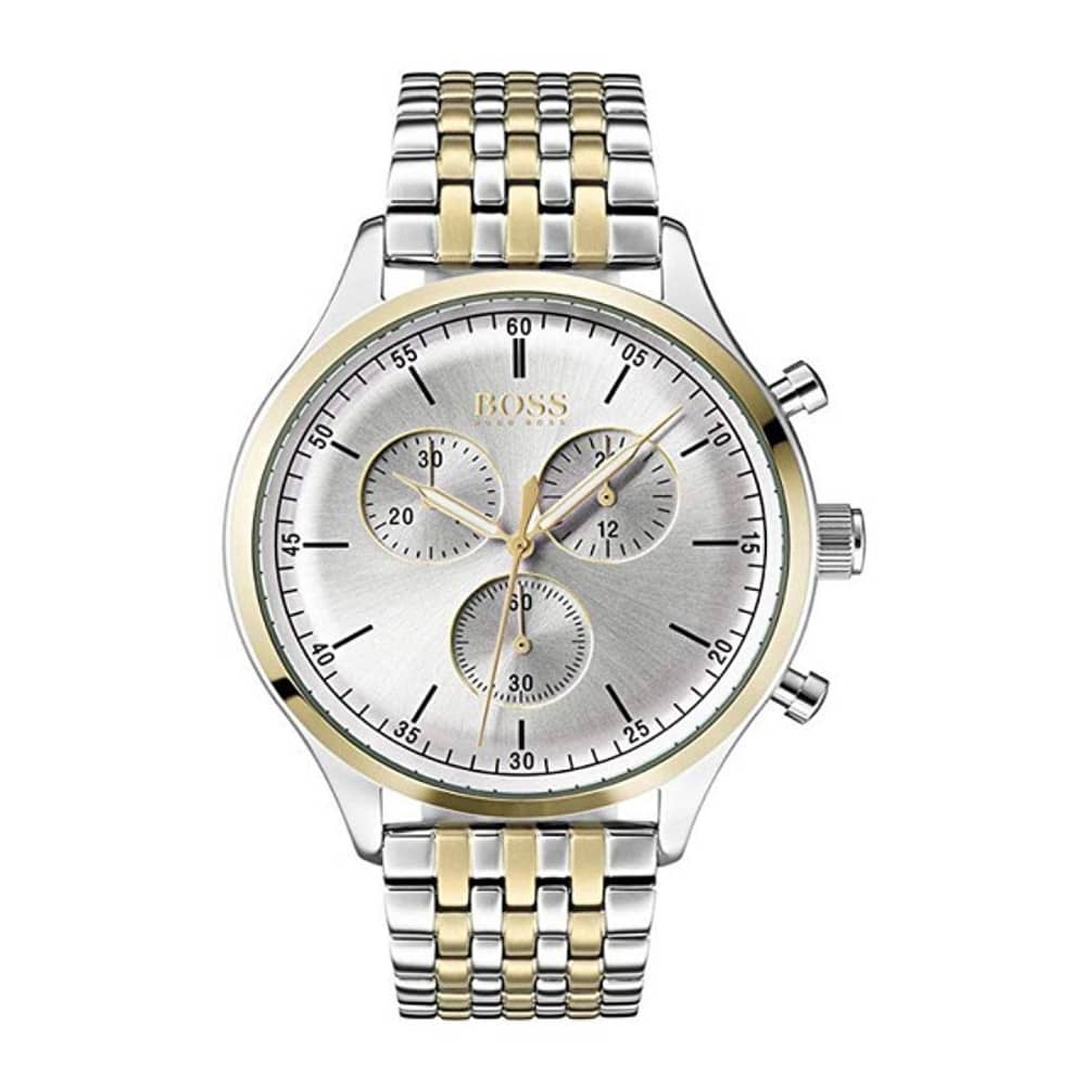 Hugo Boss Men’s Quartz Stainless Steel Silver Dial 42mm Watch 1513654