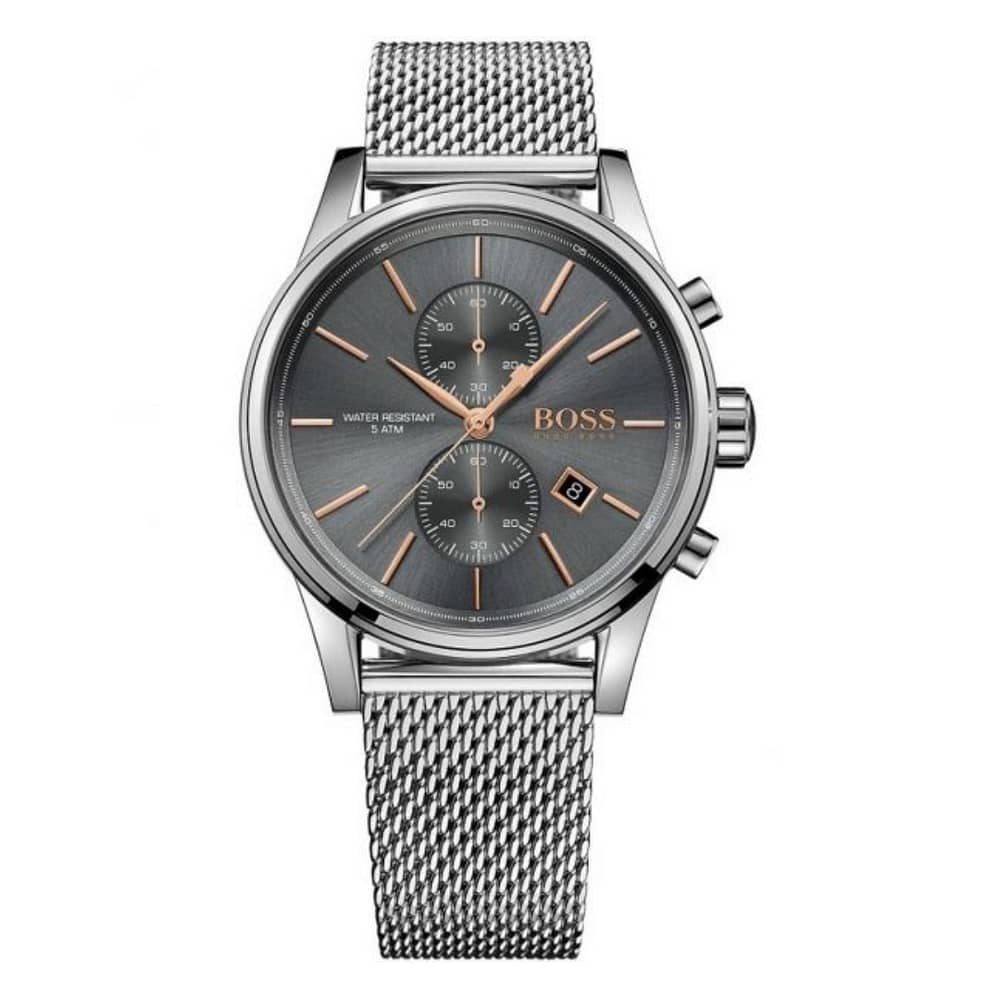 Hugo Boss Men’s Quartz Silver Stainless Steel Grey Dial 40mm Watch 1513440