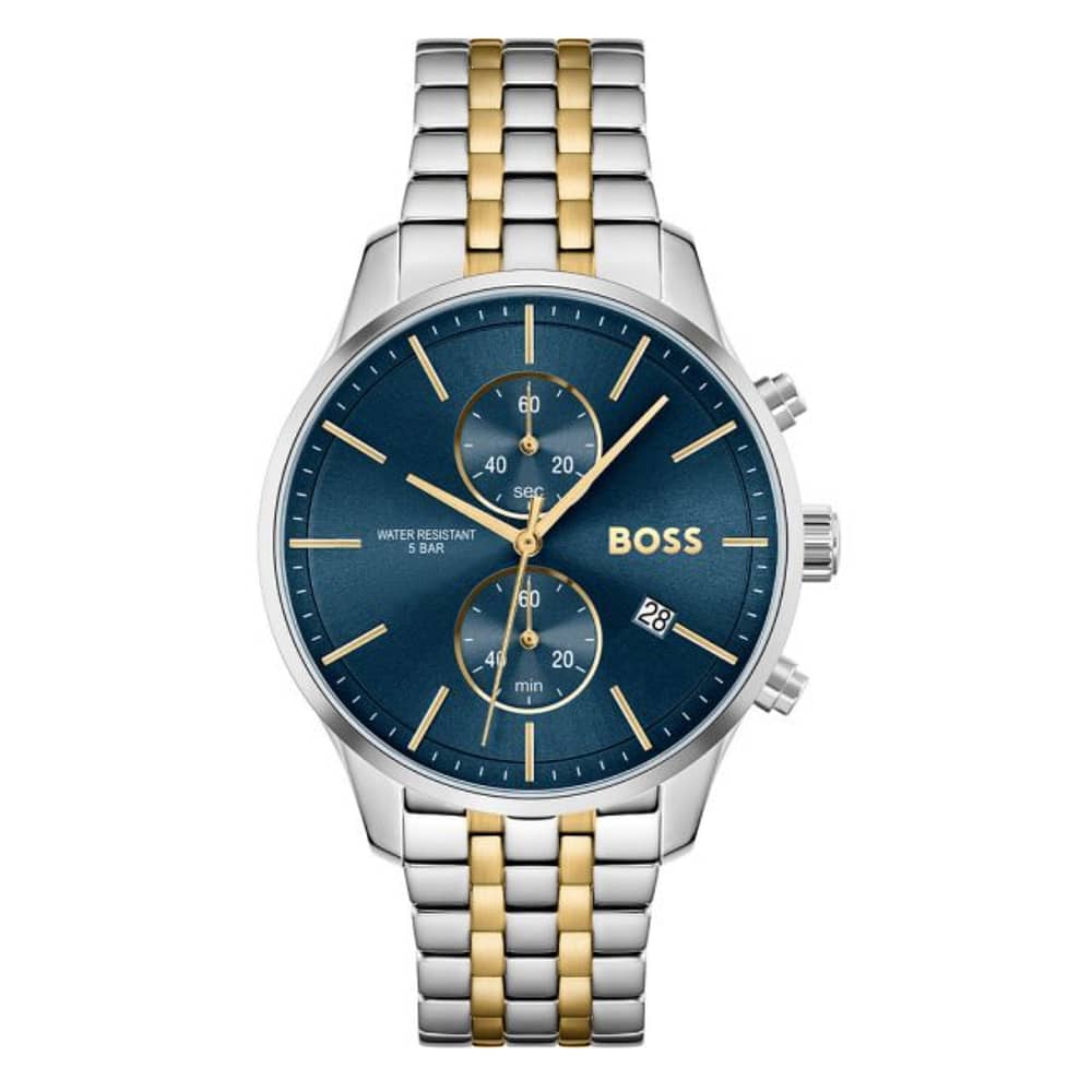 Hugo Boss Men’s Quartz Two-tone Stainless Steel Blue Dial 42mm Watch 1513976