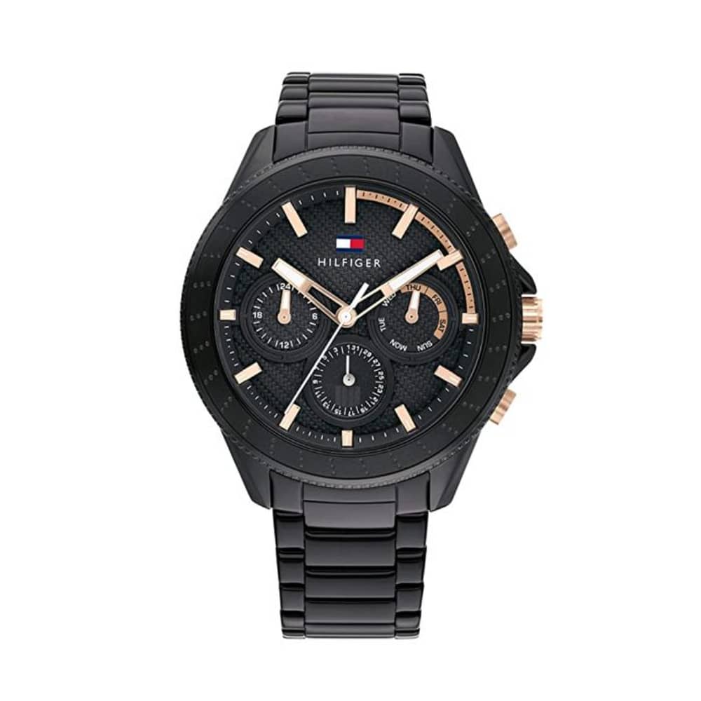 Tommy Hilfiger Men’s Quartz Black Stainless Steel Black Dial 44mm Watch 1791858