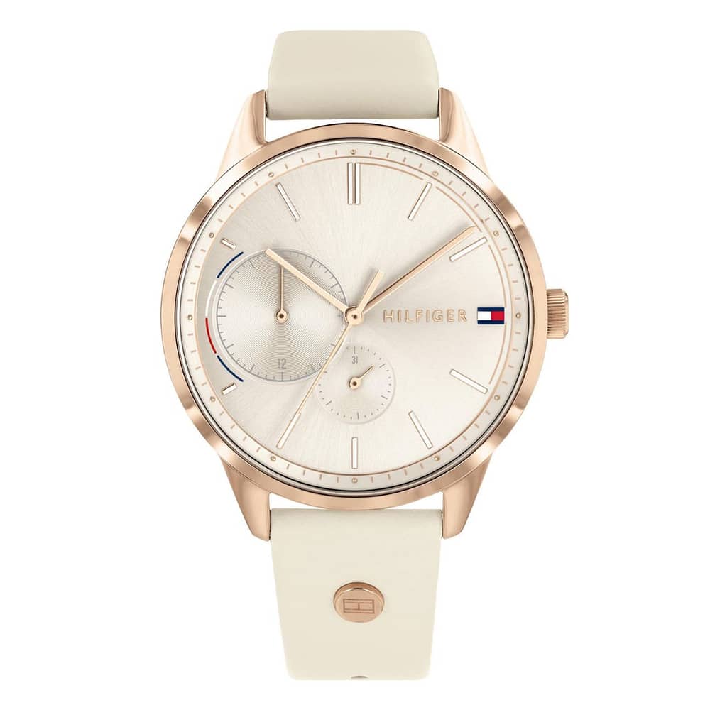 Tommy Hilfiger Women’s Quartz Cream Leather Strap Cream Dial 38mm Watch 1782022