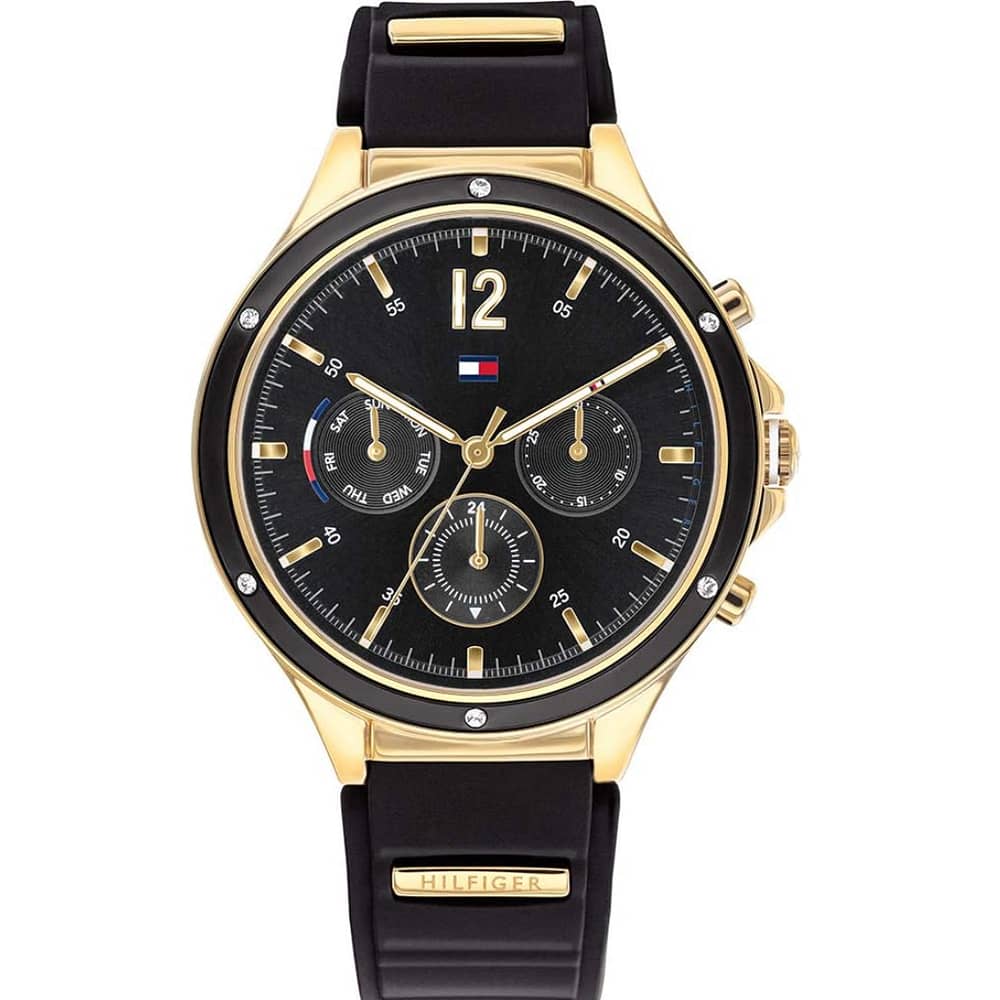 Tommy Hilfiger Women’s Quartz Silicone Strap Black Dial 38mm Watch 1782282