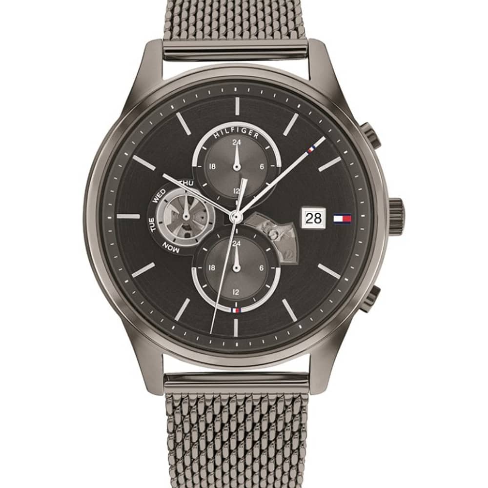 Tommy Hilfiger Men’s Quartz Grey Stainless Steel Grey Dial 44mm Watch 1710506