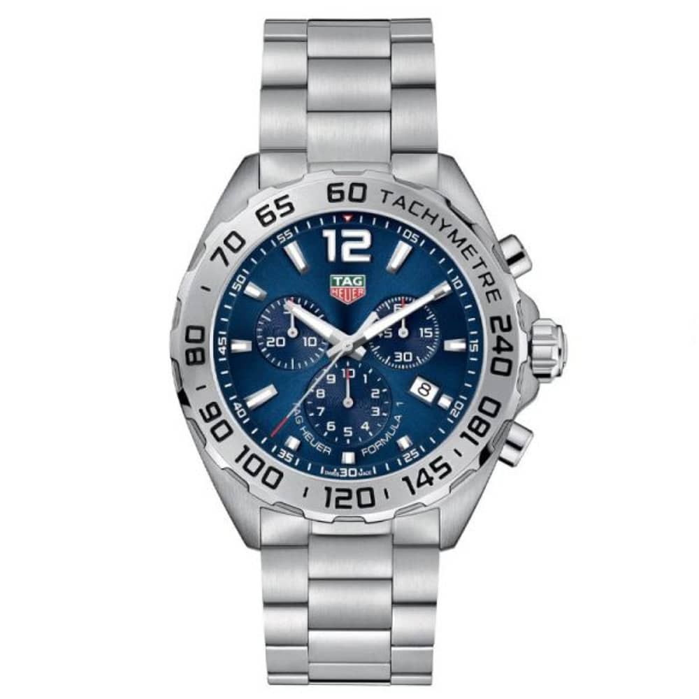 Tag Heuer Formula 1 Men’s Quartz Swiss Made Silver Stainless Steel Blue Dial 43mm Watch CAZ101K.BA0842
