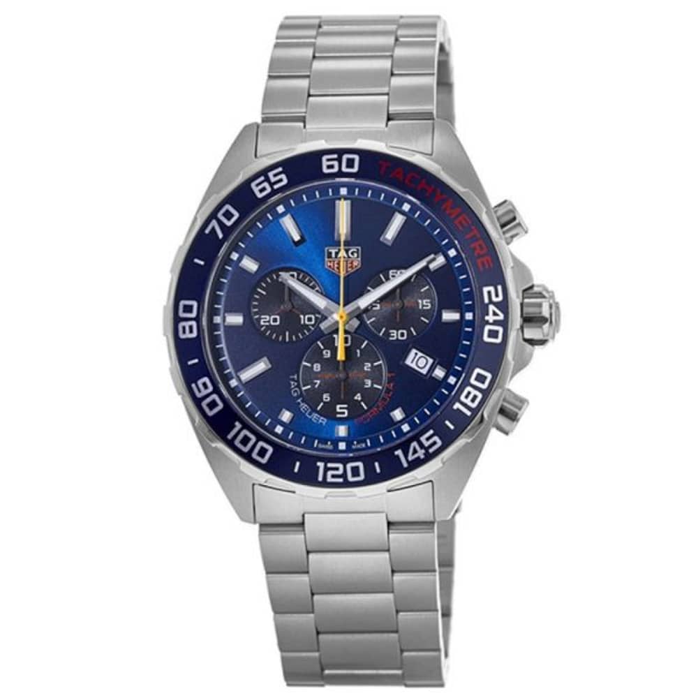 Tag Heuer Formula 1 Men’s Quartz Swiss Made Silver Stainless Steel Blue Dial 43mm Watch CAZ101AK.BA0842