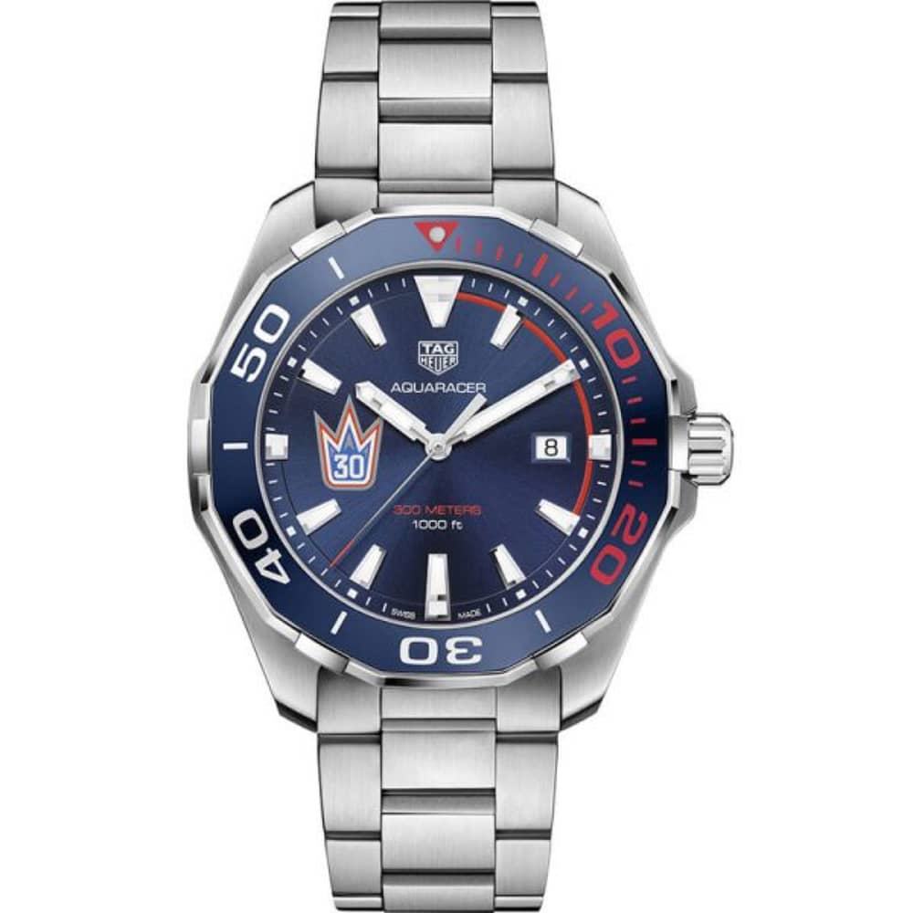 Tag Heuer Aquaracer Men’s Quartz Swiss Made Silver Stainless Steel Blue Dial 43mm Watch WAY101J.BA0746