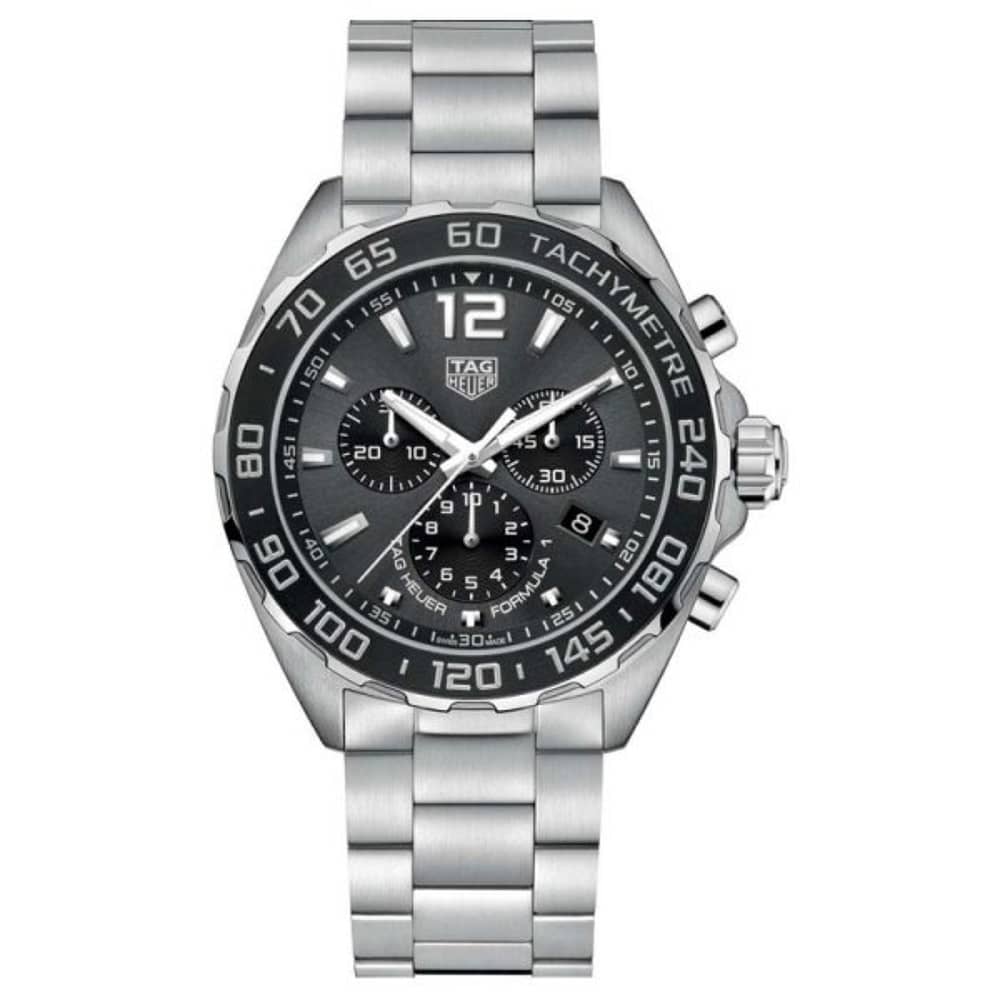 Tag Heuer Men’s Quartz Swiss Made Silver Stainless Steel Grey Dial 43mm Watch CAZ1011.BA0842
