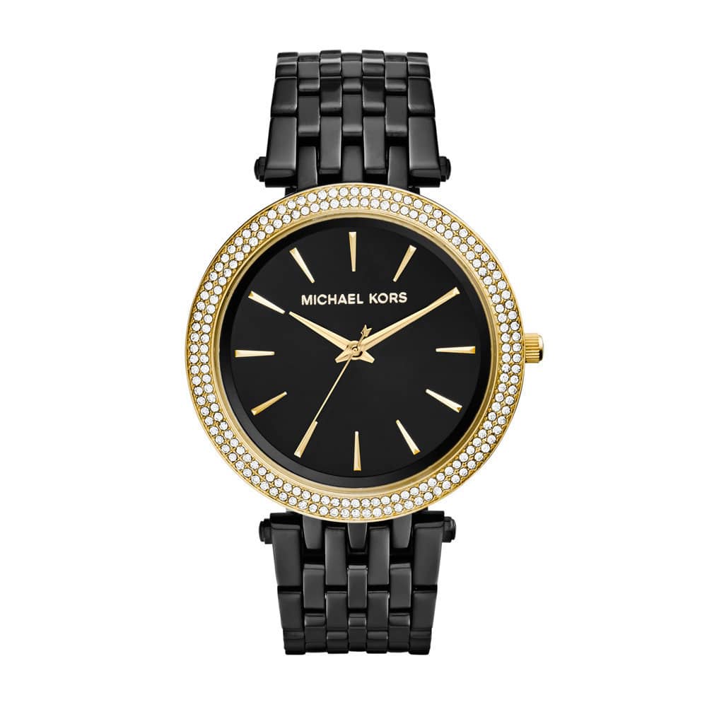Michael Kors Women’s Quartz Stainless Steel Black Dial 37mm Watch MK3322