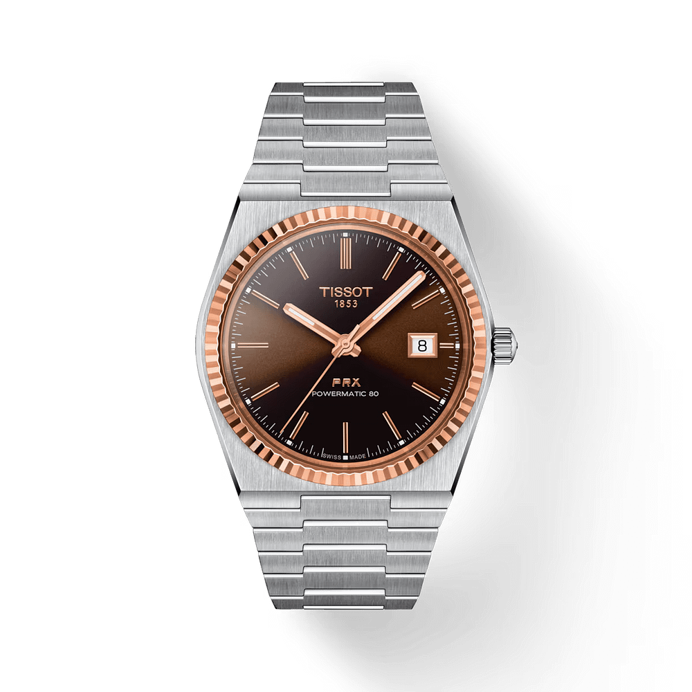 Tissot PRX Powermatic 80 Steel Brown Dial Men Watch T931.407.41.291.00