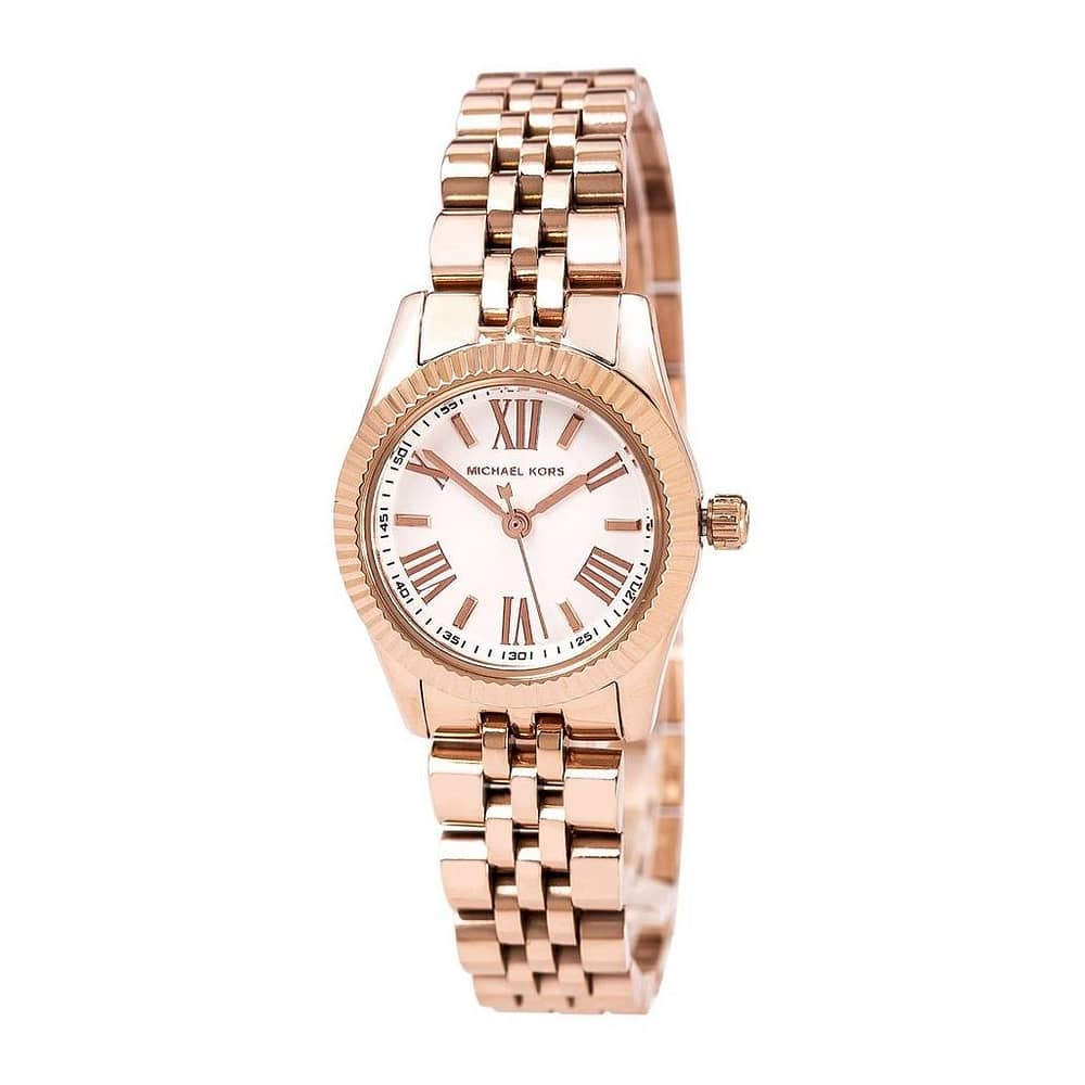 Michael Kors Women’s Quartz Stainless Steel White Dial 26mm Watch MK3230