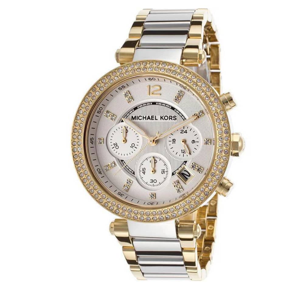 Michael Kors Women’s Quartz Two-tone Stainless Steel White Dial 39mm Watch MK5687