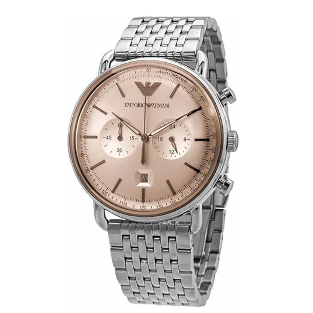 Emporio Armani Men’s Quartz Analog Display Stainless Steel Strap 43mm Watch AR11239