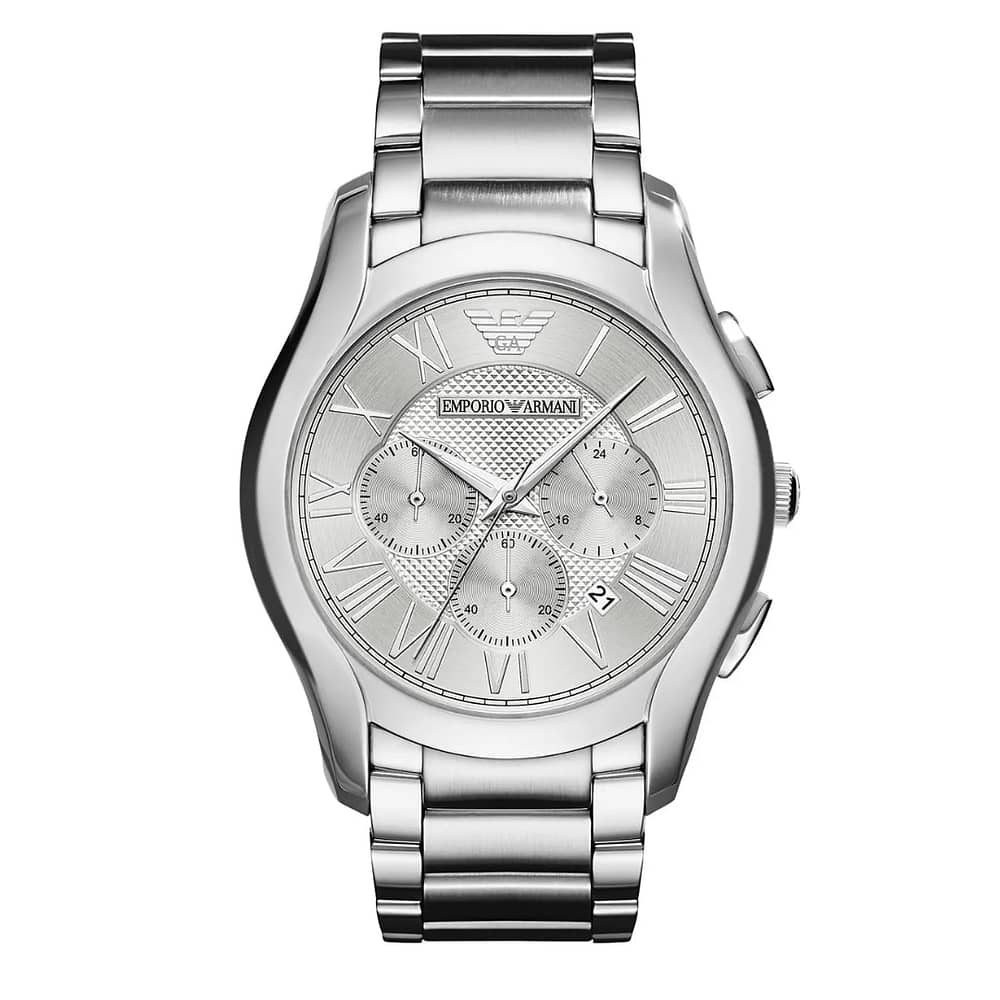 Emporio Armani Men’s Quartz Analog Stainless Steel Silver Dial 45mm Watch AR11081
